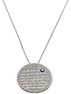 Söğütlü Silver Rodyumlu Ayetli Kolye