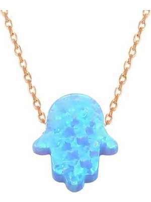 Söğütlü Silver Opal Taşlı Fatma Ana Eli Kolye