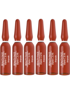 Beauty Face Vitamin C Ha Serum  Ampul  2ml x 6 Adet