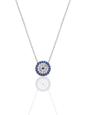 Söğütlü Silver Gümüş Nazar Modeli Kolye