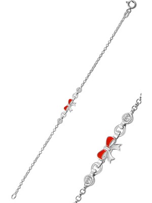 Söğütlü Silver Gümüş Mineli Zirkon Taşlı Fiyonk Modeli Bileklik