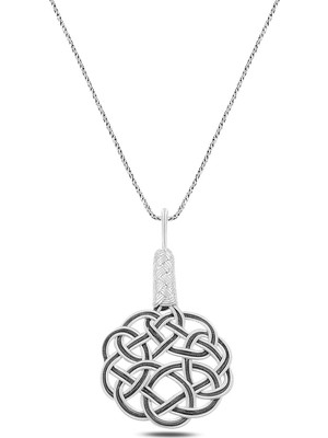 Söğütlü Silver Gümüş Aşk Düğümü Kolye