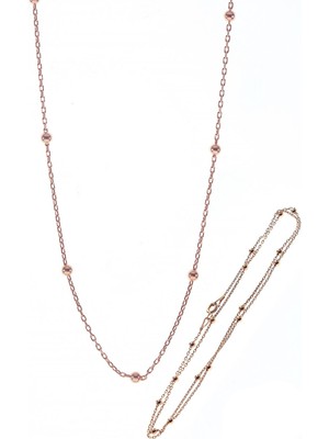 Söğütlü Silver Gümüş 60 cm Rose Top Top Zincir