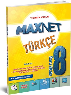 Karaca Yayınevi Maxnet 8. Sınıf Türkçe Soru Kitabı