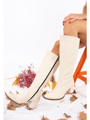 Fox Shoes Bej Kadın Çizme A654252709