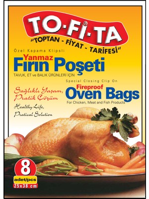 To-Fi-Ta Yanmaz Fırın Torbası 8'li