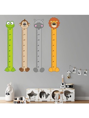 Kt Decoration Aslan-Zürafa-Maymun-Yılan 4'lü Boy Ölçer Seti
