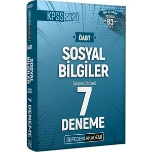 Pegem Akademi Yayıncılık 2020 KPSS ÖABT Sosyal Bilgiler Tamamı Çözümlü 7 Deneme