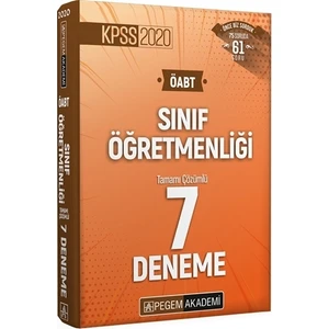 Pegem Akademi Yayıncılık 2020 KPSS ÖABT Sınıf Öğretmenliği Tamamı Çözümlü 7 Deneme