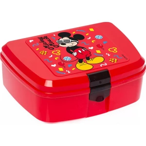 Gözlüklü Mickey Mouse Kırmızı Beslenme Kutusu Erkek Çocuk