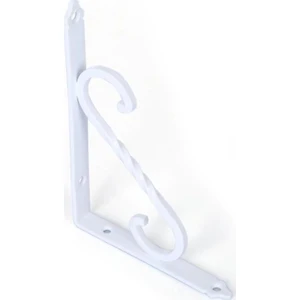 Ferforje Dekoratif Raf Altı Raf Ayağı Beyaz 155 x 230 mm