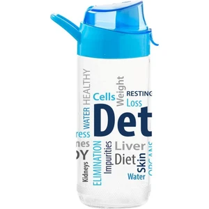Detox Desenli Mavi Cam Matara 500 ml