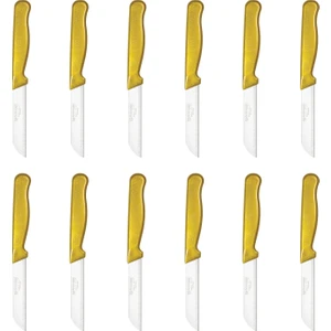 Simli Desen Meyve Bıçağı 12'li Gold