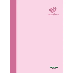 A4 Tam Boy Kareli Dikişli Telsiz Karton Kapak Defter 40 Yaprak
