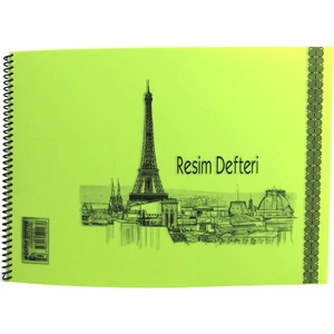 Resim Defteri Spiralli Plastik K. 25 Yaprak Resim Defteri 25 x 35 cm