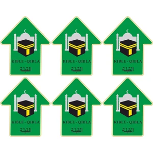 Otel Pansiyon Kıble Yönü 6'lı Sticker 10 x 12 cm