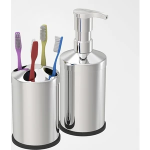 Krom Diş Fırçalık Ve Sabunluk