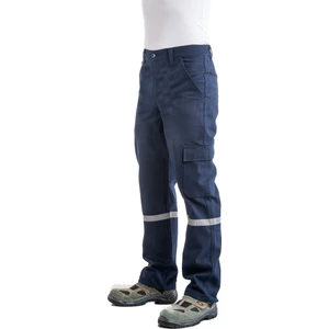 Çamdalı İş Elbiseleri 7/7 Gabardin Kışlık Lacivert İşçi Pantolonu Kalın Reflektörlü İş Pantolonu XXXXL