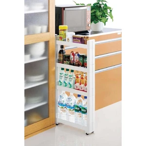 Çok Amaçlı Tekerlekli Raf Plastik Raf Mutfak Rafı Banyo Raf