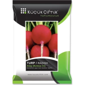 Küçük Çiftlik Turp Tohumu Ateş 25 Gr Kırmızı İri Tohum