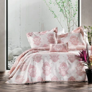 Zebra Casa All Days Damask Pudra Çift Kişilik Yatak Örtüsü