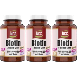 Biotin L-Sistein Çinko 60 Tablet x 3 Adet =180 Tablet