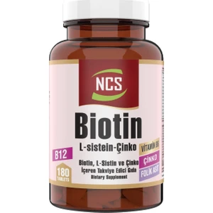 Biotin 2500 Mcg 180 Tablet L Sistein Çinko Vitamin B12