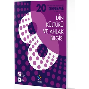 5 Yıldız Yayınları 8. Sınıf Din Kültürü ve Ahlak Bilgisi 20'li Deneme