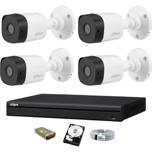 4 Kameralı Güvenlik Sistemi Dış-Mekan-Hdd-Jack-Bnc-Konnektör Proje Kamera