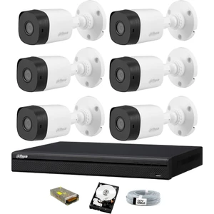 6 Kameralı Güvenlik Sistemi Dış-Mekan-Hdd-Jack-Bnc-Konnektör Proje Kamera