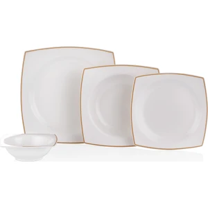 N2843 Detay 24 Parça Kare Yemek Takımı