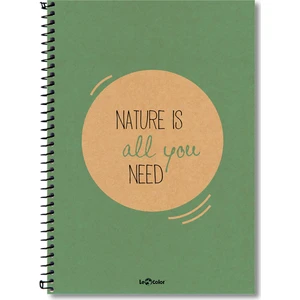 A4 Defter Düz 200 syf Yeşil Eco