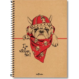 Le Color Okul Defter Eco Kraft Sert Kapak Kareli 200 Sayfa 17 x 24 cm