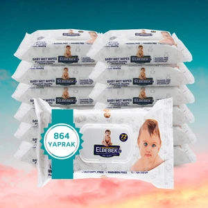 Islak Havlu Mendil 12 x 72'li 864 Yaprak