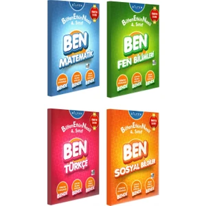 Bilfen Yayınları 4. Sınıf Ben Matematik Türkçe Fen Bilimleri Sosyal Bilgiler Etkin Nesil Seti 4 Kitap
