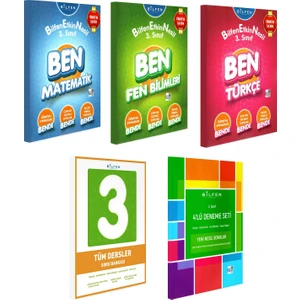 Bilfen Yayınları 3. Sınıf Ben Matematik Türkçe Fen Bilimleri Etkin Nesil - Tüm Dersler - Deneme Seti 5 Kitap