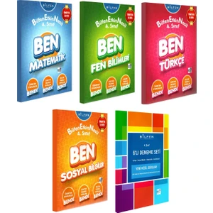 Bilfen Yayınları 4. Sınıf Ben Matematik Türkçe Fen Sosyal Bilgiler Etkin Nesil - Deneme Seti 5 Kitap