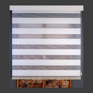 Zebra Perde Geniş Krem Plise 70 x 200 cm