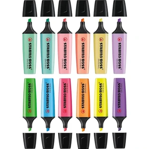 Boss Original Fosforlu İşaretleme Kalemi 6 Pastel 6 Canlı Renk
