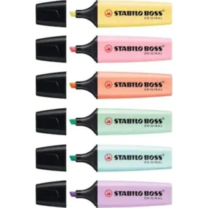 Boss Original Fosforlu İşaretleme Kalemi 6 Renk Set