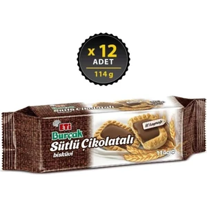 Burçak Sütlü Çikolatalı Bisküvi 114 g x 12 Adet