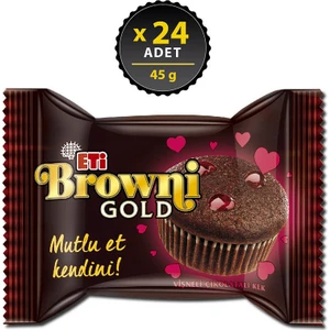 Browni Gold Vişneli Çikolatalı Kek 45 g x 24 Adet