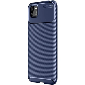 Huawei Y5P Kılıf Negro Karbon Dizayn Silikon Lacivert