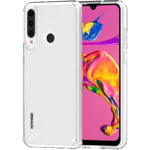 Huawei Y6P Kılıf Coss Sert Kapak Şeffaf