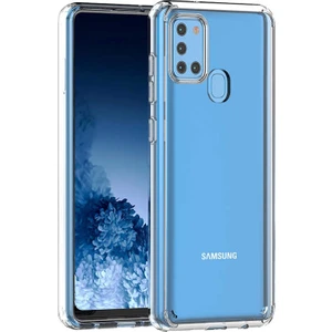 Samsung Galaxy A21S Kılıf Coss Sert Kapak Şeffaf