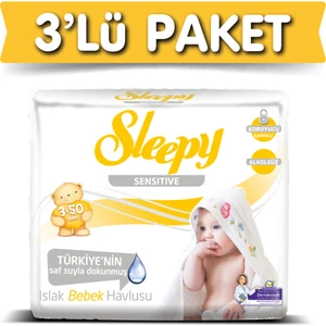 Sensitive Islak Havlu 3 X 50'li