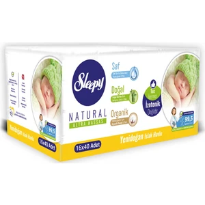 Natural Yenidoğan Islak Pamuklu Havlu 16 X 40'lı (640 Yaprak)