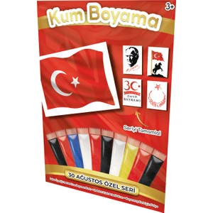 Kumbo Kum Boyama Şanlı Türk Bayrağı - 30 Ağustos Zafer Bayramı Özel Kum Boyama Aktivite Seti