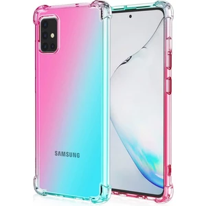 Samsung Galaxy A31 Şeffaf Airbag Antishock Köşeli Silikon Kılıf + Tam Kaplayan Fiber Nano Ekran Koruyucu 6D Nano Cam