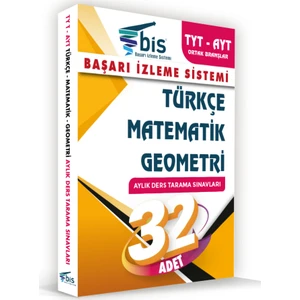 Başarı Izleme Sistemi YKS (TYT-AYT) Ortak Branşlar TYT Türkçe & TYT-AYT Matematik  TYT-AYT Geometri(32 Adet Aylık Genel Tekrar Testi)